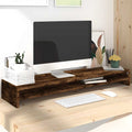 vidaXL Podstawka pod monitor, przydymiony dąb, 100x24x13 cm