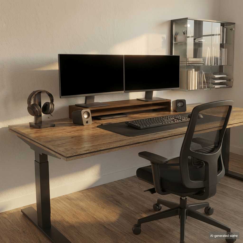 vidaXL Podstawka pod monitor, brązowy dąb, 100x24x13 cm