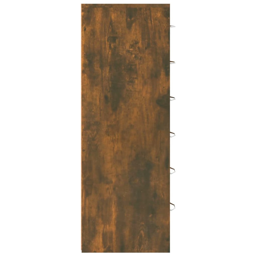 vidaXL Komoda z 6 szufladami, przydymiony dąb, 50x34x96 cm