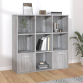 vidaXL Regał na książki, szary dąb sonoma, 98x30x98 cm