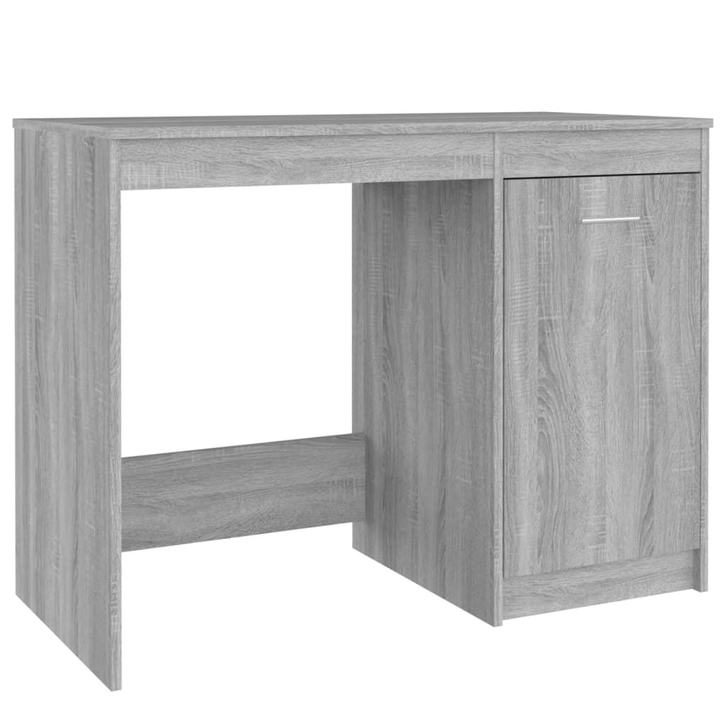 vidaXL Biurko, szary dąb sonoma, 100x50x76 cm, materiał drewnopochodny