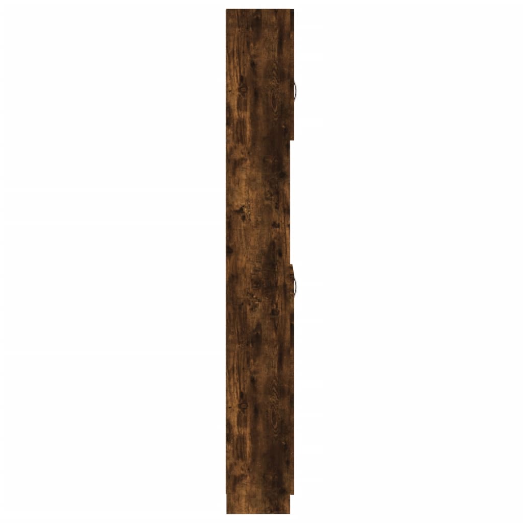 vidaXL Szafka łazienkowa, przydymiony dąb, 32x25,5x190 cm