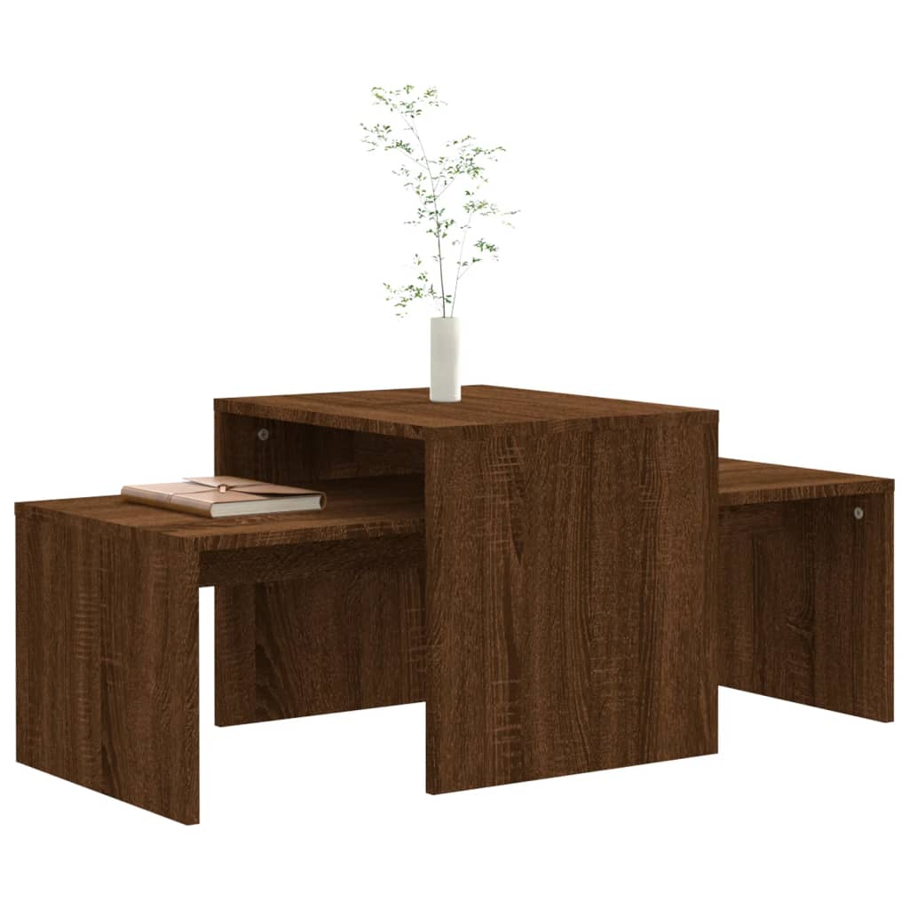 vidaXL Stolik kawowy, brązowy dąb 100x48x40 cm materiał drewnopochodny