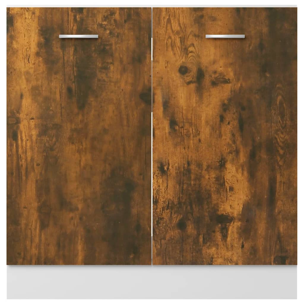 vidaXL Szafka pod zlewozmywak, "Lyon", przydymiony dąb, 80x46x81,5 cm