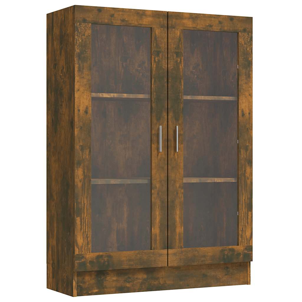 vidaXL Witryna, przydymiony dąb, 82,5 x 30,5 x 115 cm