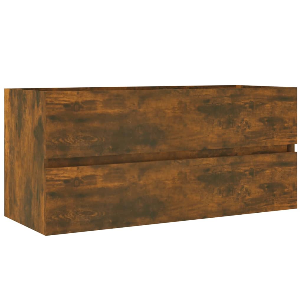 vidaXL Szafka pod umywalkę, przydymiony dąb, 100x38,5x45 cm