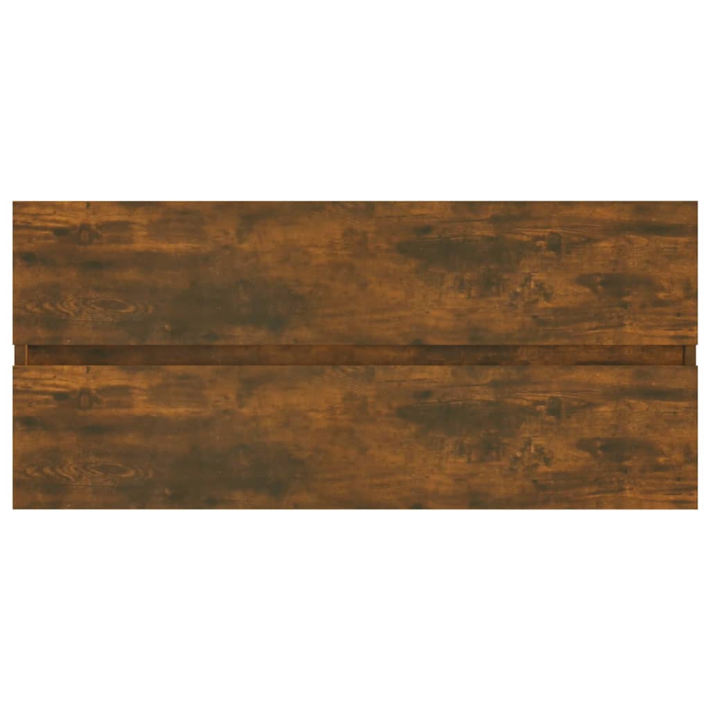 vidaXL Szafka pod umywalkę, przydymiony dąb, 100x38,5x45 cm