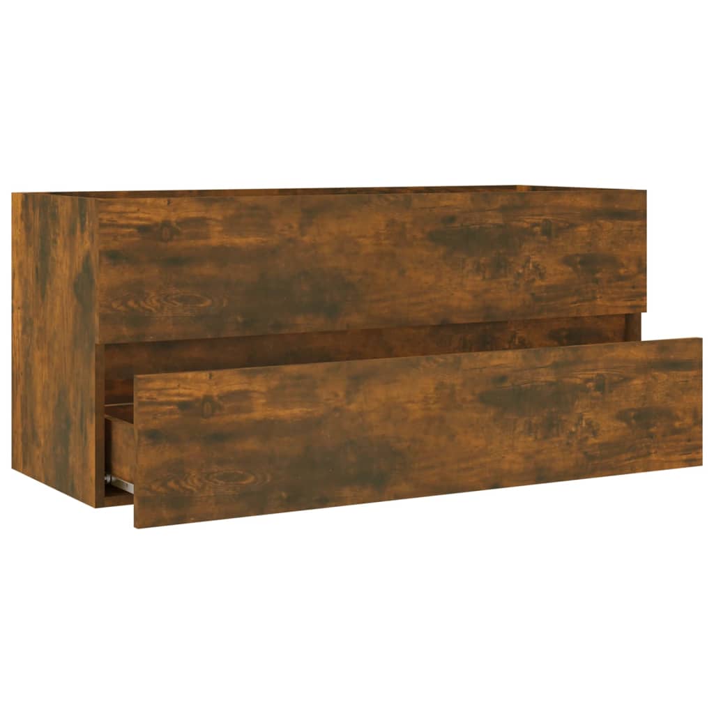 vidaXL Szafka pod umywalkę, przydymiony dąb, 100x38,5x45 cm