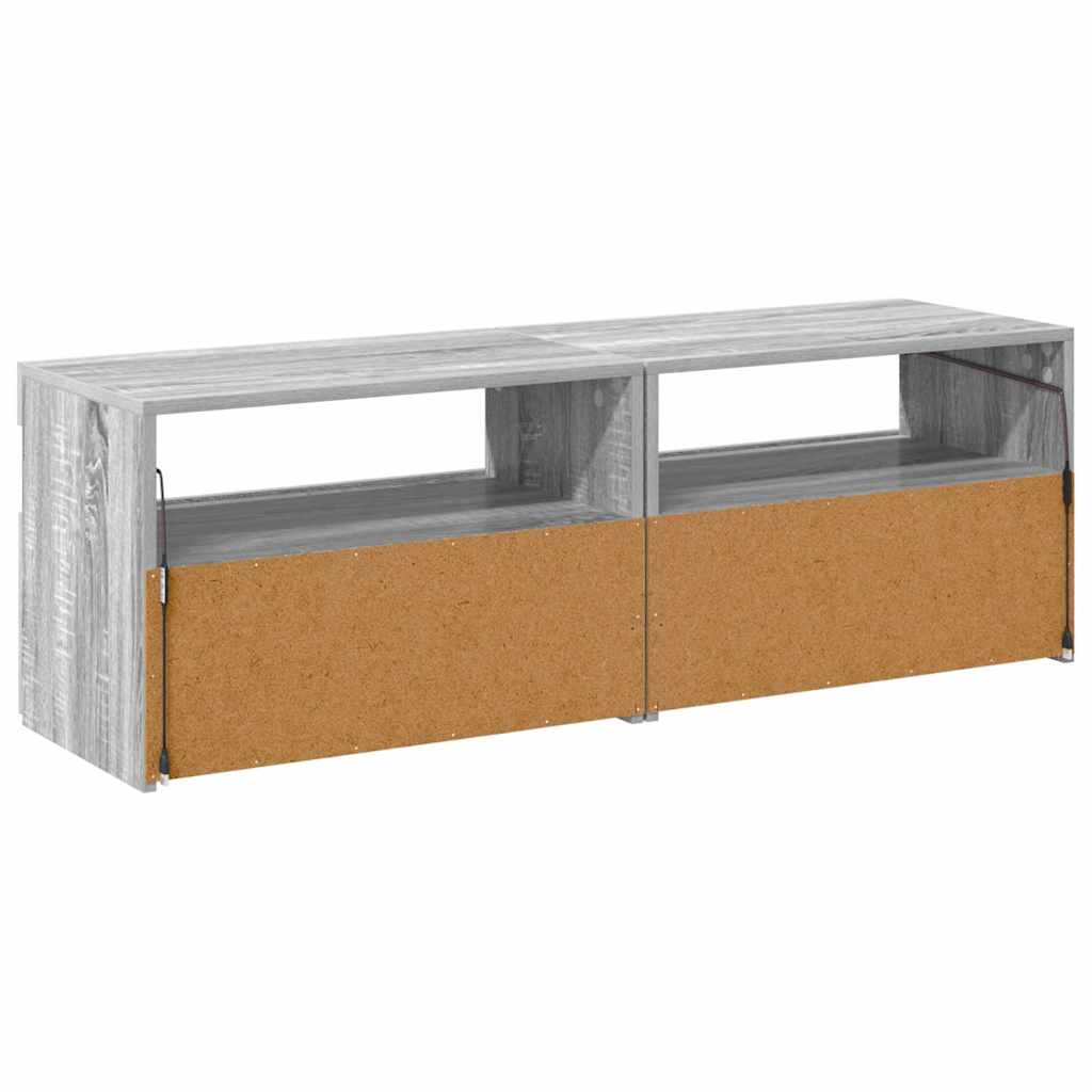 vidaXL Szafki TV z LED, 2 szt., szary dąb sonoma, 60x35x40 cm