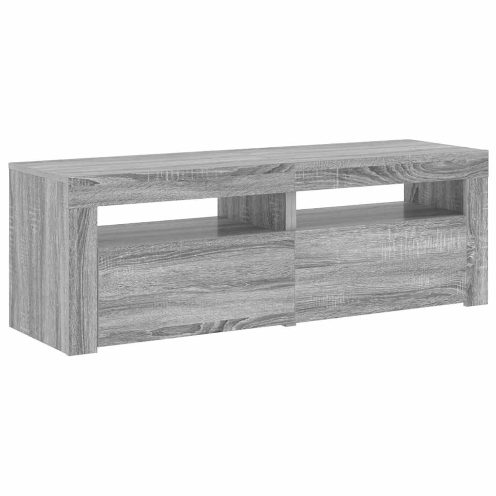vidaXL Szafka pod TV z LED, szary dąb sonoma, 120x35x40 cm