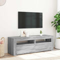 vidaXL Szafka pod TV z LED, szary dąb sonoma, 120x35x40 cm
