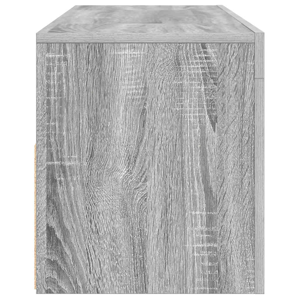 vidaXL Szafka pod TV z LED, szary dąb sonoma, 120x35x40 cm