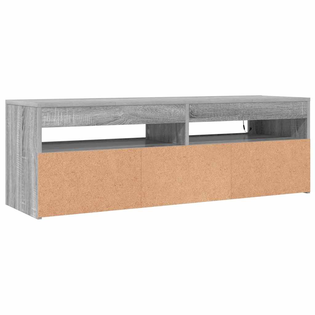 vidaXL Szafka pod TV z LED, szary dąb sonoma, 120x35x40 cm