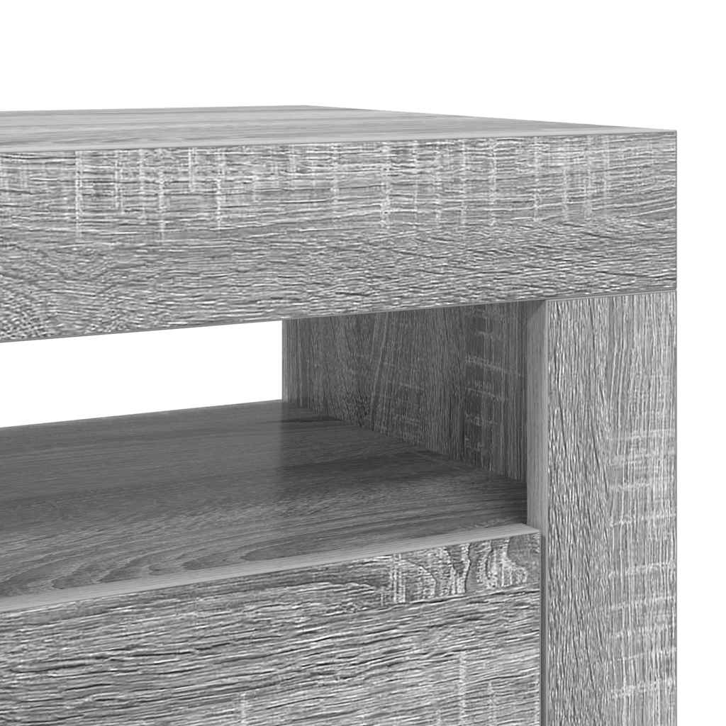 vidaXL Szafka pod TV z LED, szary dąb sonoma, 120x35x40 cm