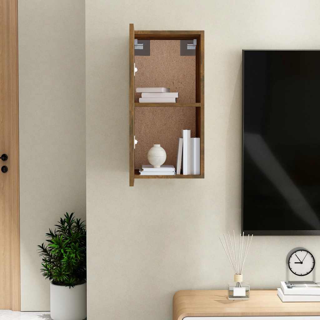 vidaXL Szafka pod telewizor, przydymiony dąb, 30,5x30x60 cm