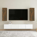 vidaXL Szafka pod telewizor, 2 szt., przydymiony dąb, 30,5x30x90 cm