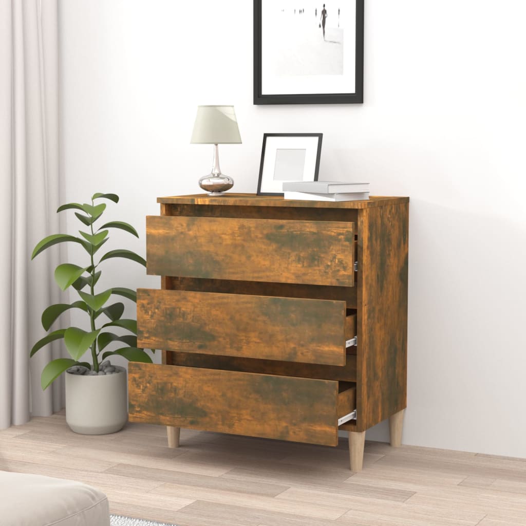 vidaXL Szafka, przydymiony dąb, 60x35x69 cm, materiał drewnopochodny
