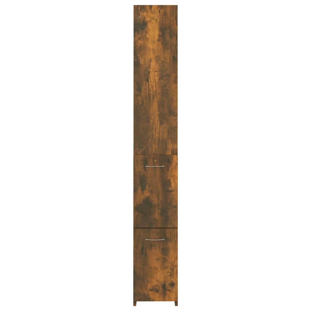 vidaXL Szafka łazienkowa, przydymiony dąb, 25x26,5x170 cm