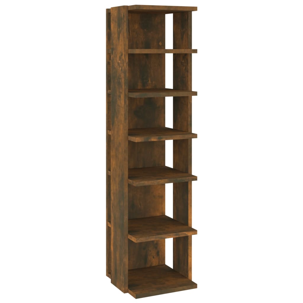 vidaXL Stojak na buty, przydymiony dąb, 27,5x27x102 cm