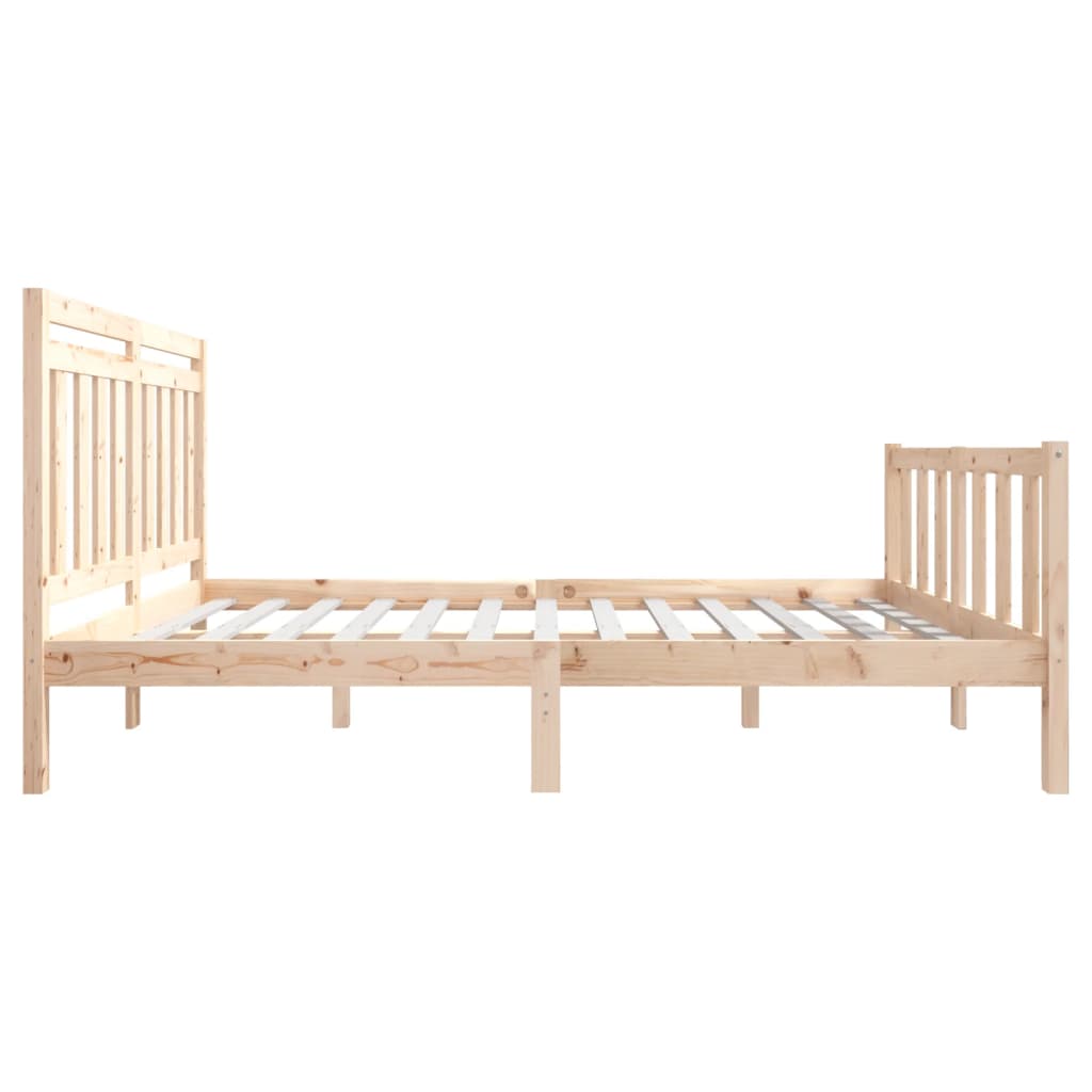vidaXL Rama łóżka, lite drewno, 160 x 200 cm