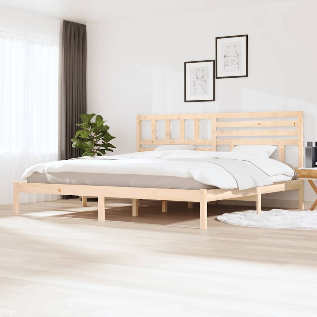 vidaXL Rama łóżka, lite drewno sosnowe, 200x200 cm