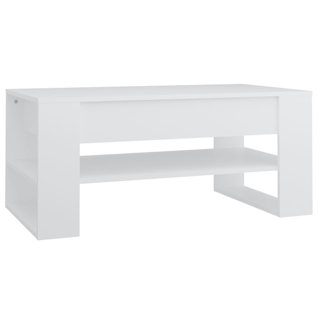vidaXL Stolik kawowy, biały, 102x55x45 cm, materiał drewnopochodny