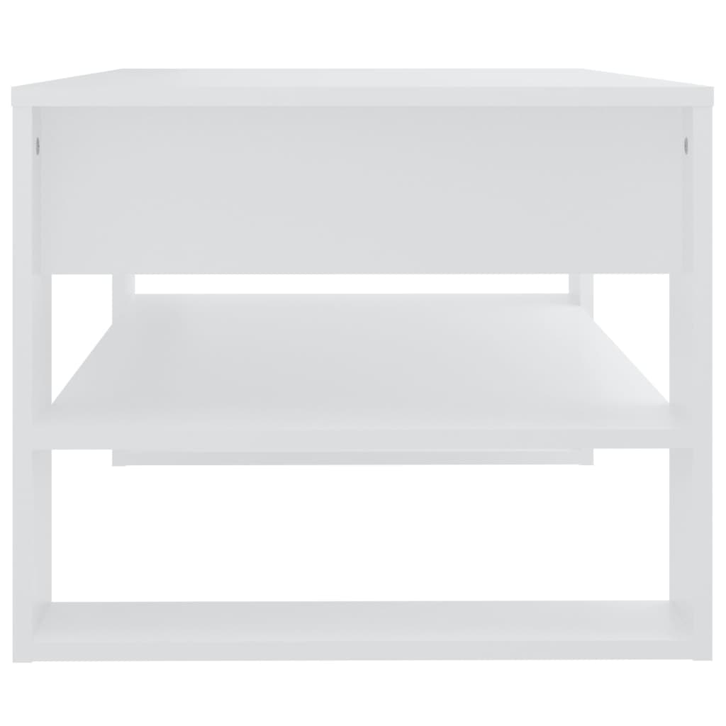 vidaXL Stolik kawowy, biały, 102x55x45 cm, materiał drewnopochodny