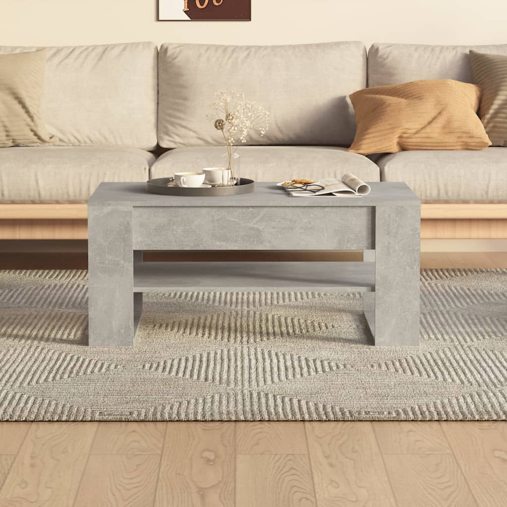 vidaXL Stolik kawowy, betonowy, 102x55x45 cm, materiał drewnopochodny