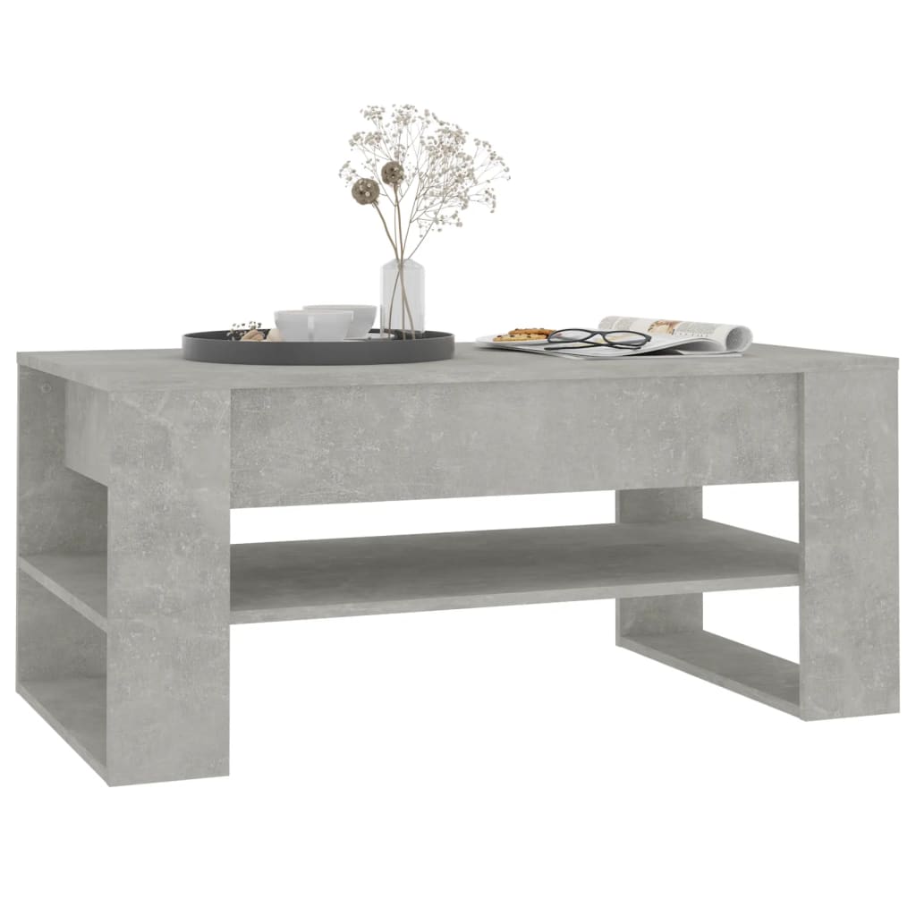 vidaXL Stolik kawowy, betonowy, 102x55x45 cm, materiał drewnopochodny