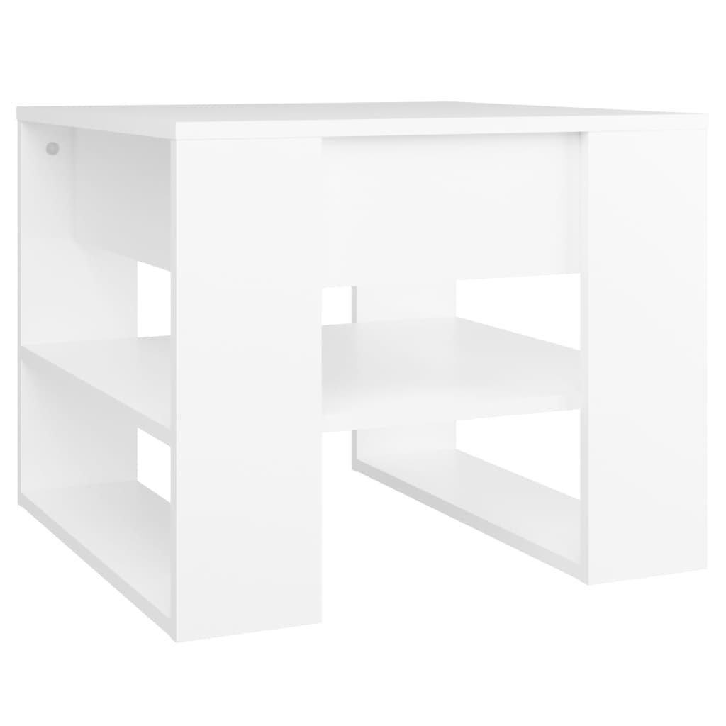 vidaXL Stolik kawowy, biały, 55,5x55x45 cm, materiał drewnopochodny