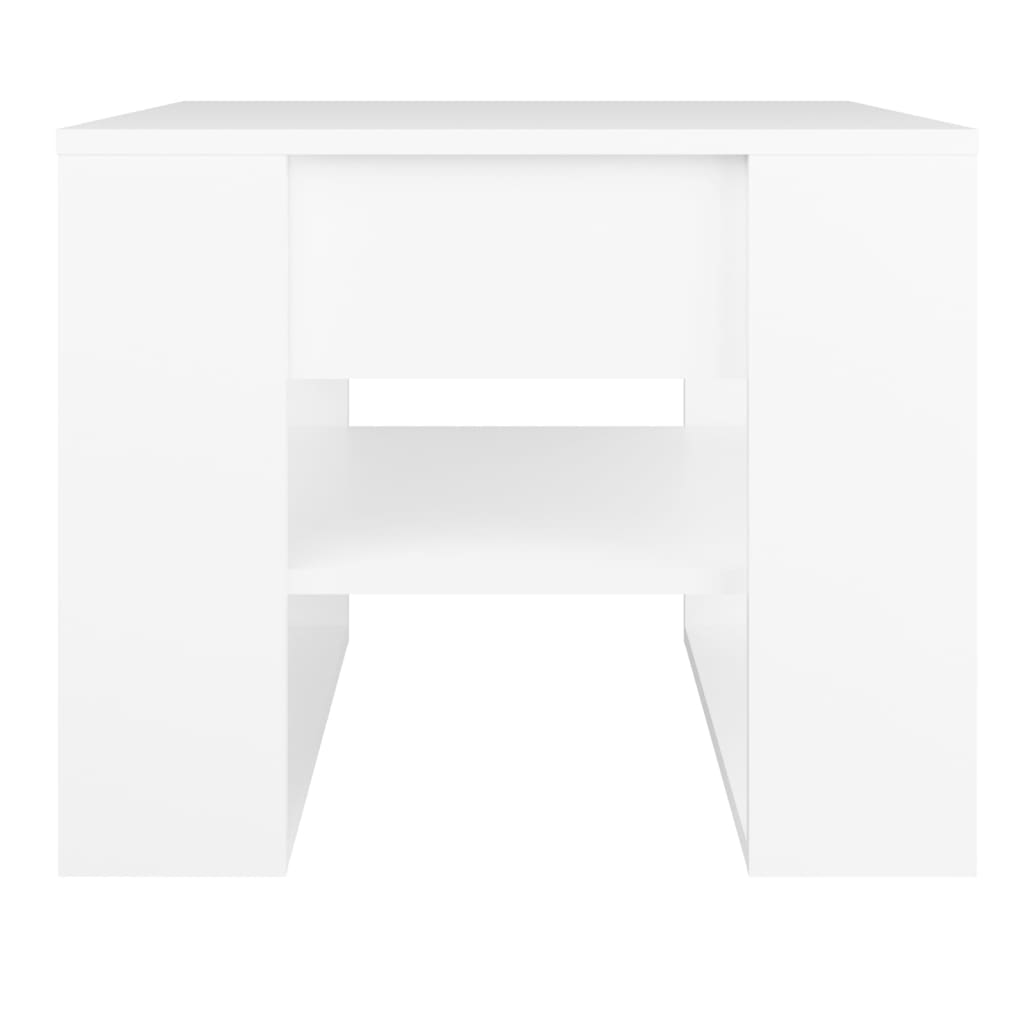 vidaXL Stolik kawowy, biały, 55,5x55x45 cm, materiał drewnopochodny
