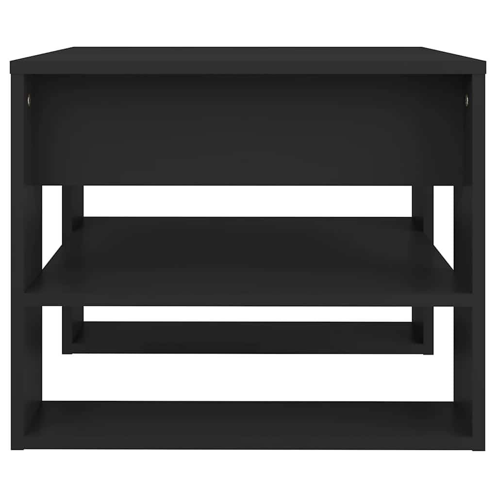 vidaXL Stolik kawowy, czarny, 55,5x55x45 cm, materiał drewnopochodny
