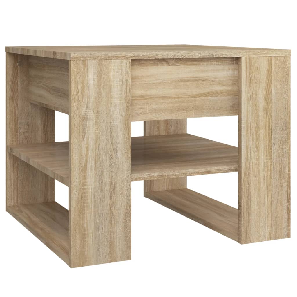 vidaXL Stolik kawowy, dąb sonoma, 55,5x55x45, materiał drewnopochodny