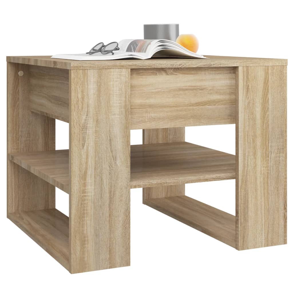vidaXL Stolik kawowy, dąb sonoma, 55,5x55x45, materiał drewnopochodny