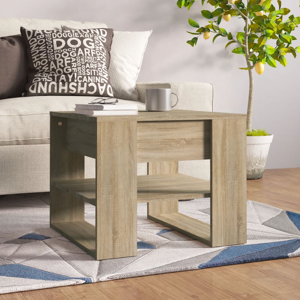 vidaXL Stolik kawowy, dąb sonoma, 55,5x55x45, materiał drewnopochodny