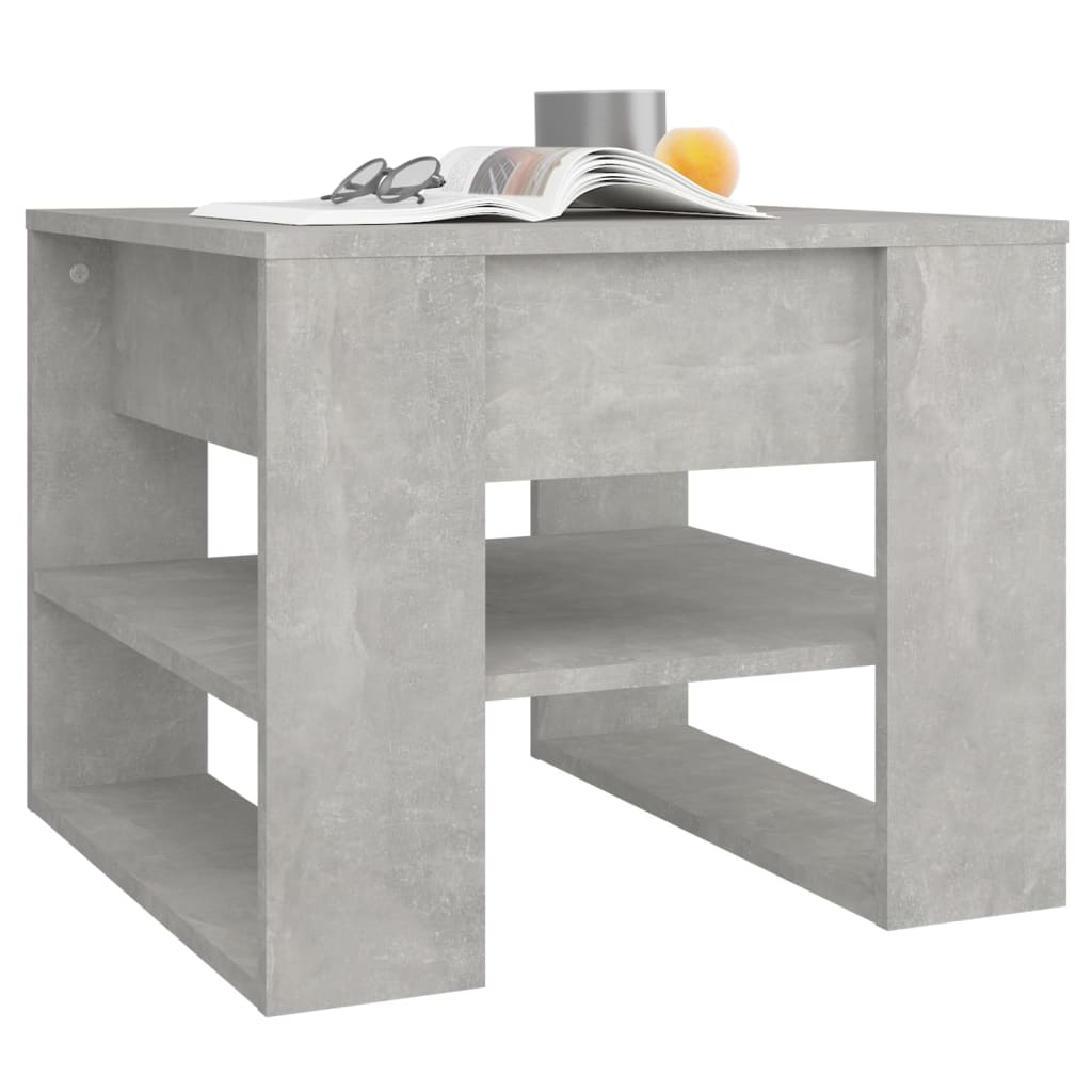 vidaXL Stolik kawowy, betonowy, 55,5x55x45 cm, materiał drewnopochodny