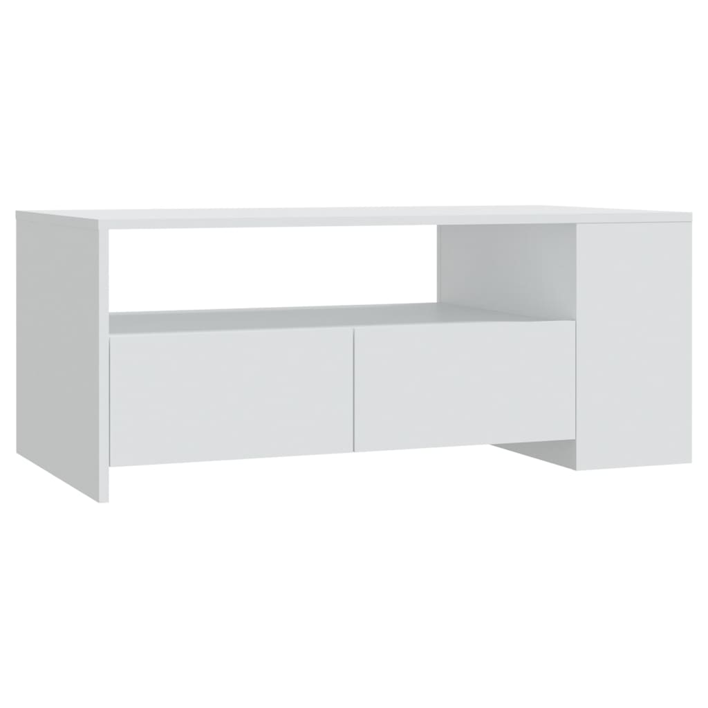 vidaXL Stolik kawowy, biały, 102x55x42 cm, materiał drewnopochodny