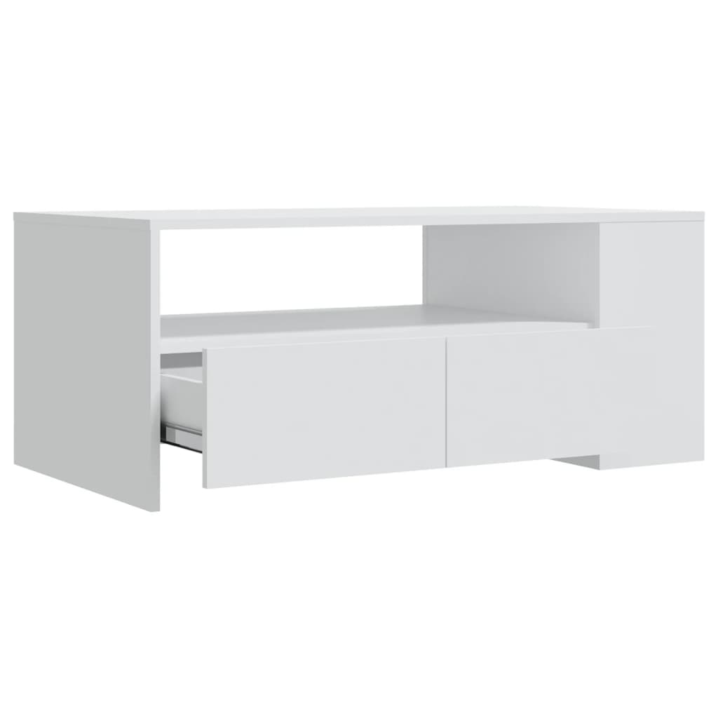 vidaXL Stolik kawowy, biały, 102x55x42 cm, materiał drewnopochodny