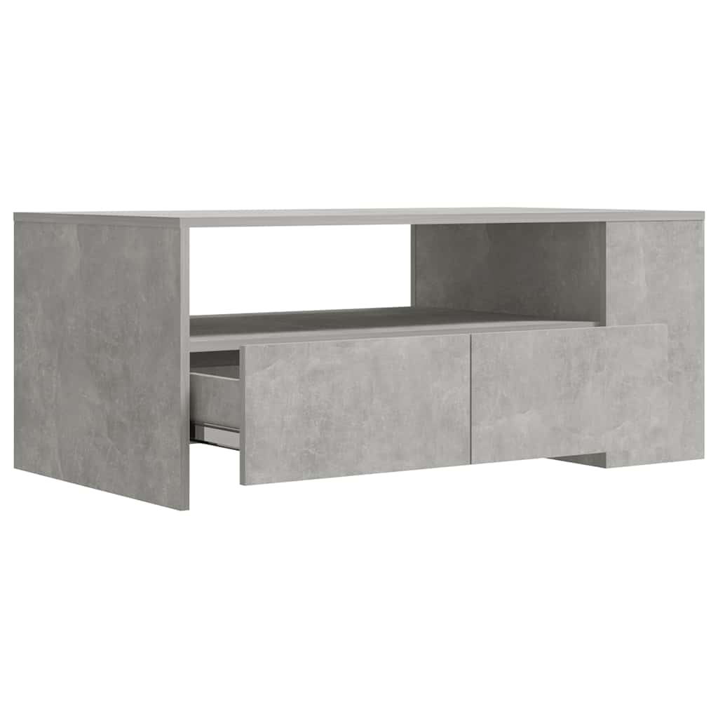vidaXL Stolik kawowy, szarość betonu, 102x55x42 cm