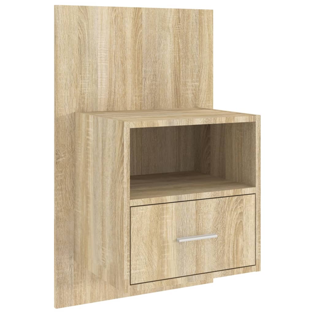 vidaXL Wiszące szafki nocne, 2 szt., dąb sonoma