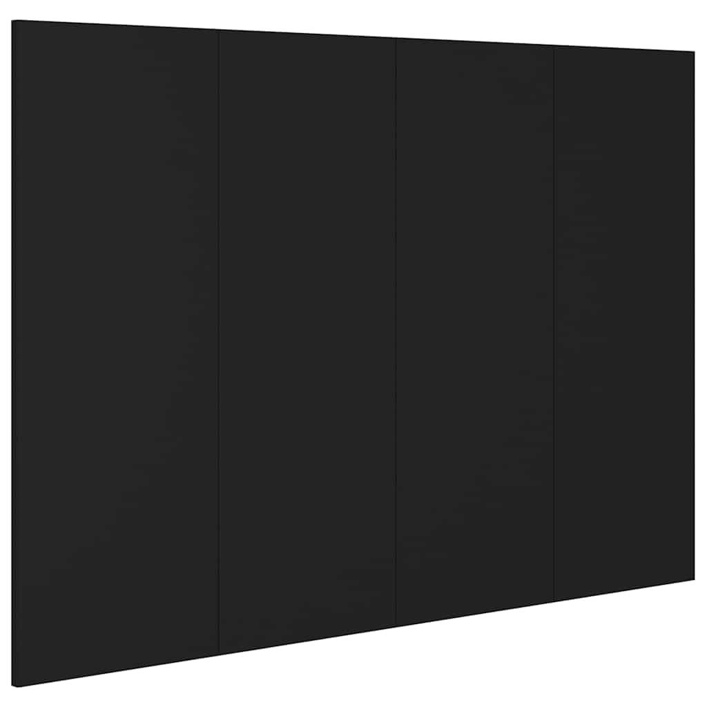 vidaXL Wezgłowie łóżka, czarne, 120x1,5x80 cm, materiał drewnopochodny
