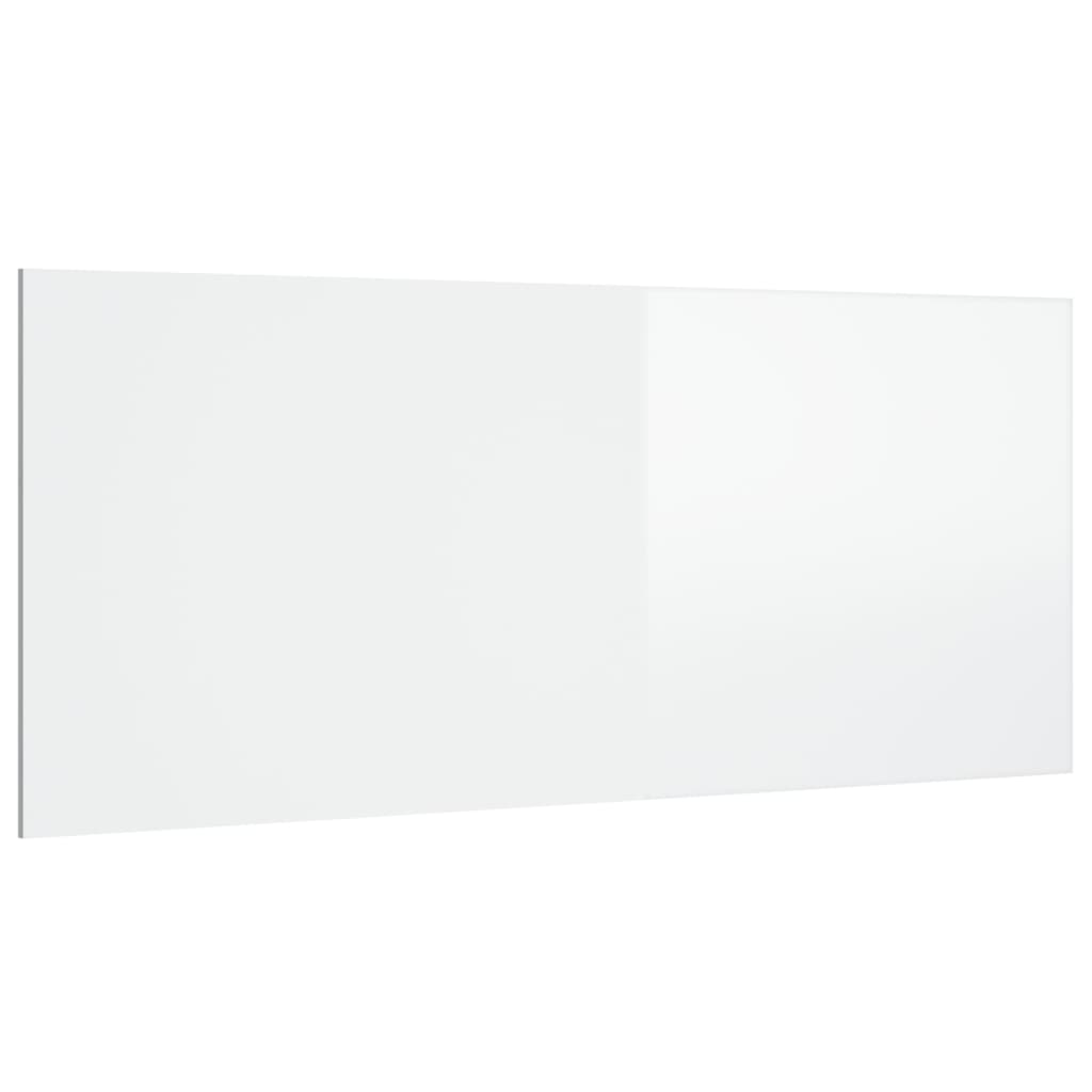 vidaXL Wezgłowie łóżka, biel z połyskiem, 200x1,5x80 cm