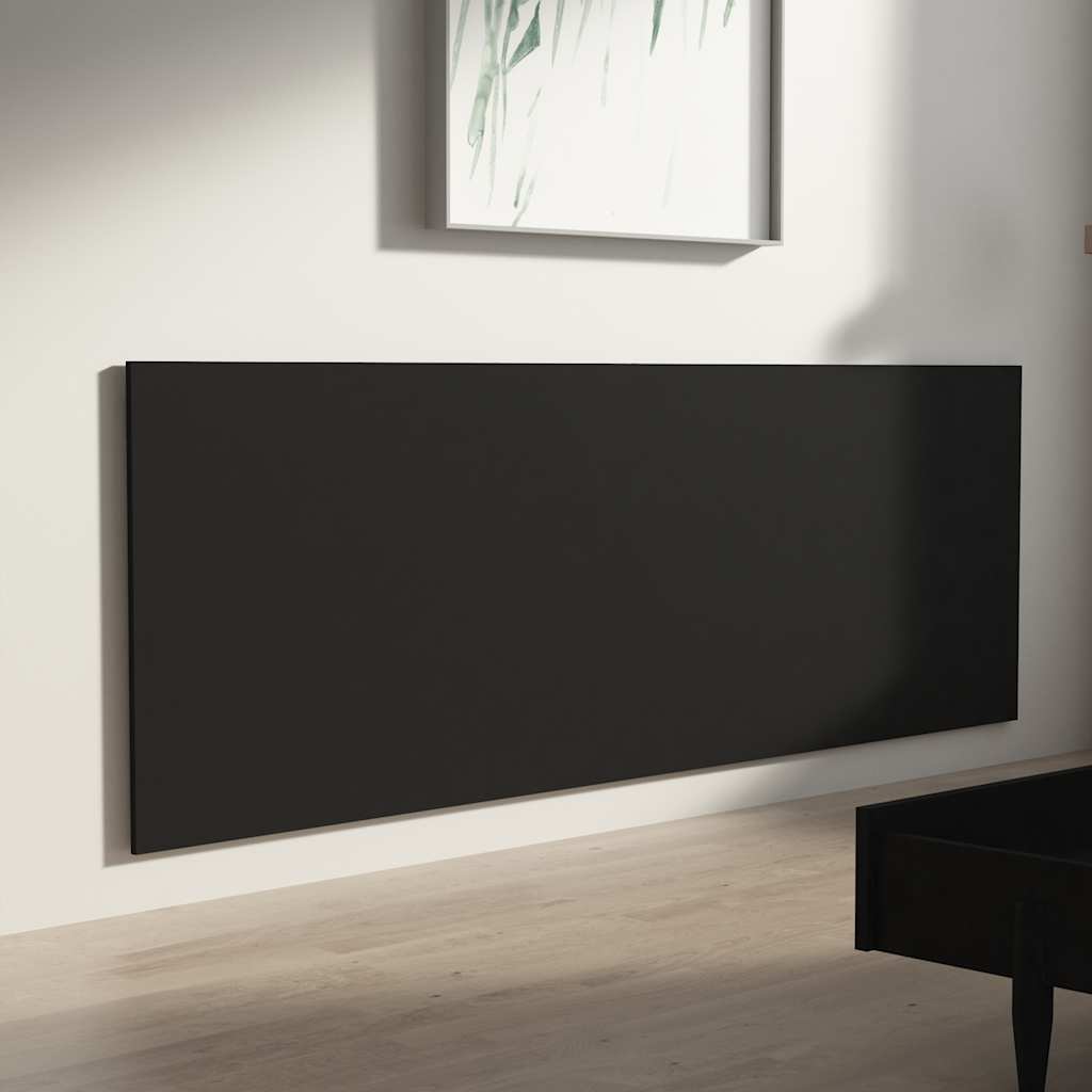 vidaXL Zagłówek łóżka, ścienny, czarny, 240x1,5x80 cm