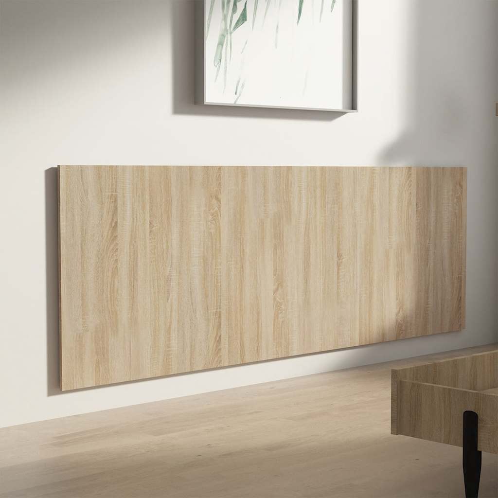 vidaXL Zagłówek łóżka, ścienny, dąb sonoma, 240x1,5x80 cm