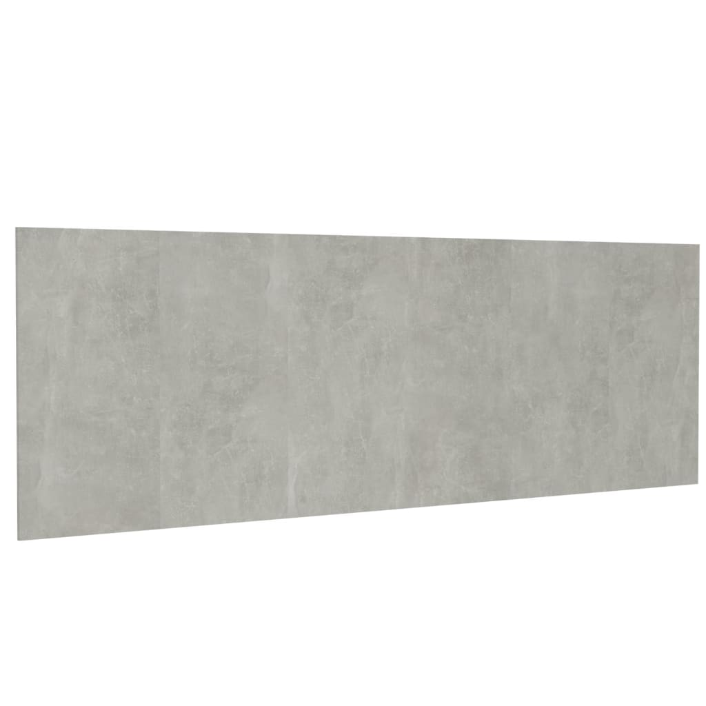 vidaXL Zagłówek łóżka, ścienny, szarość betonu, 240x1,5x80 cm