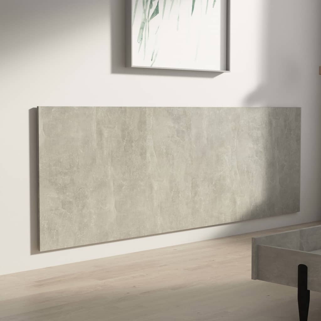 vidaXL Zagłówek łóżka, ścienny, szarość betonu, 240x1,5x80 cm