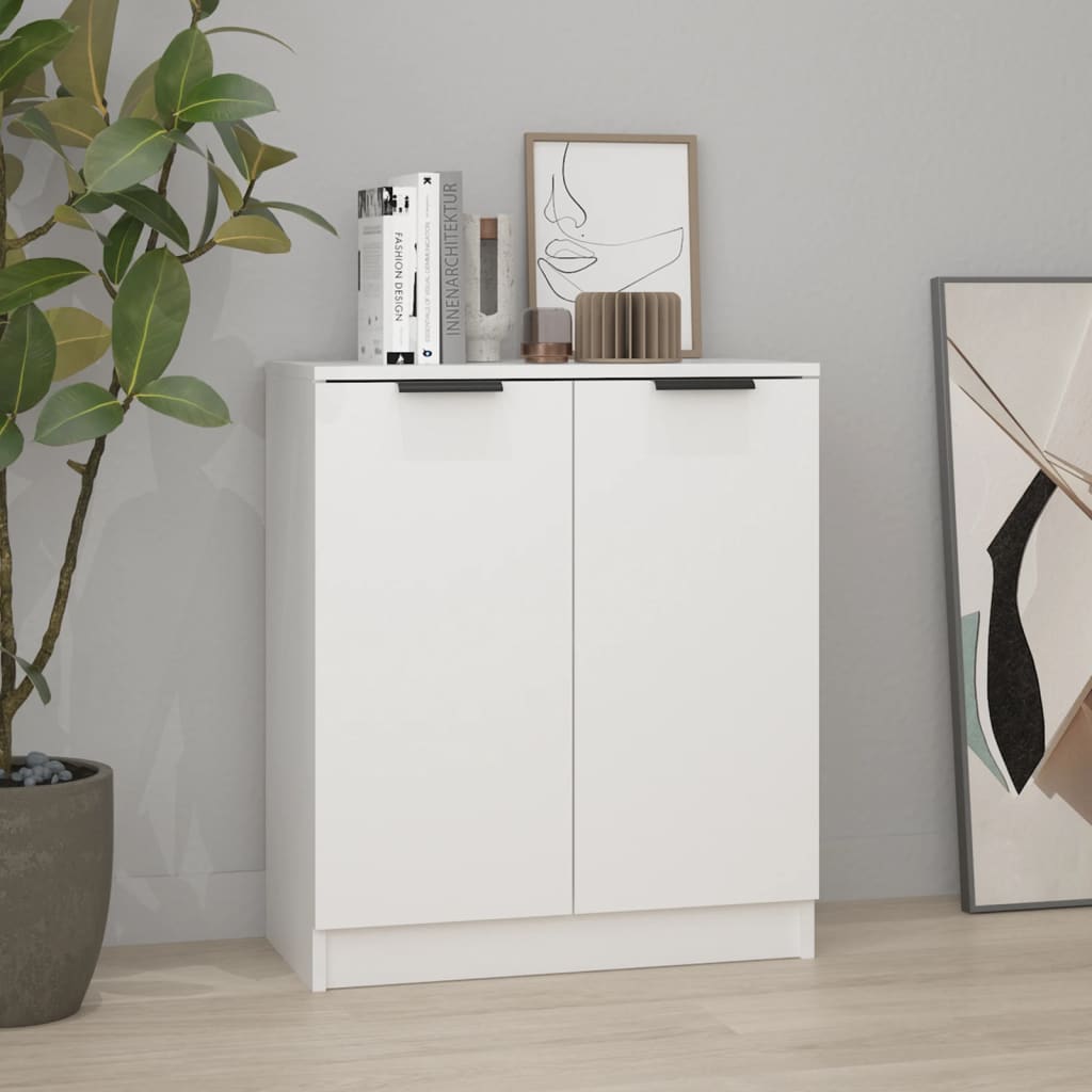 vidaXL Komoda, biała, 60x30x70 cm, materiał drewnopochodny
