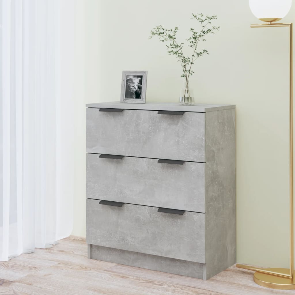 vidaXL Szafka, szarość betonu, 60x30x70 cm, materiał drewnopochodny