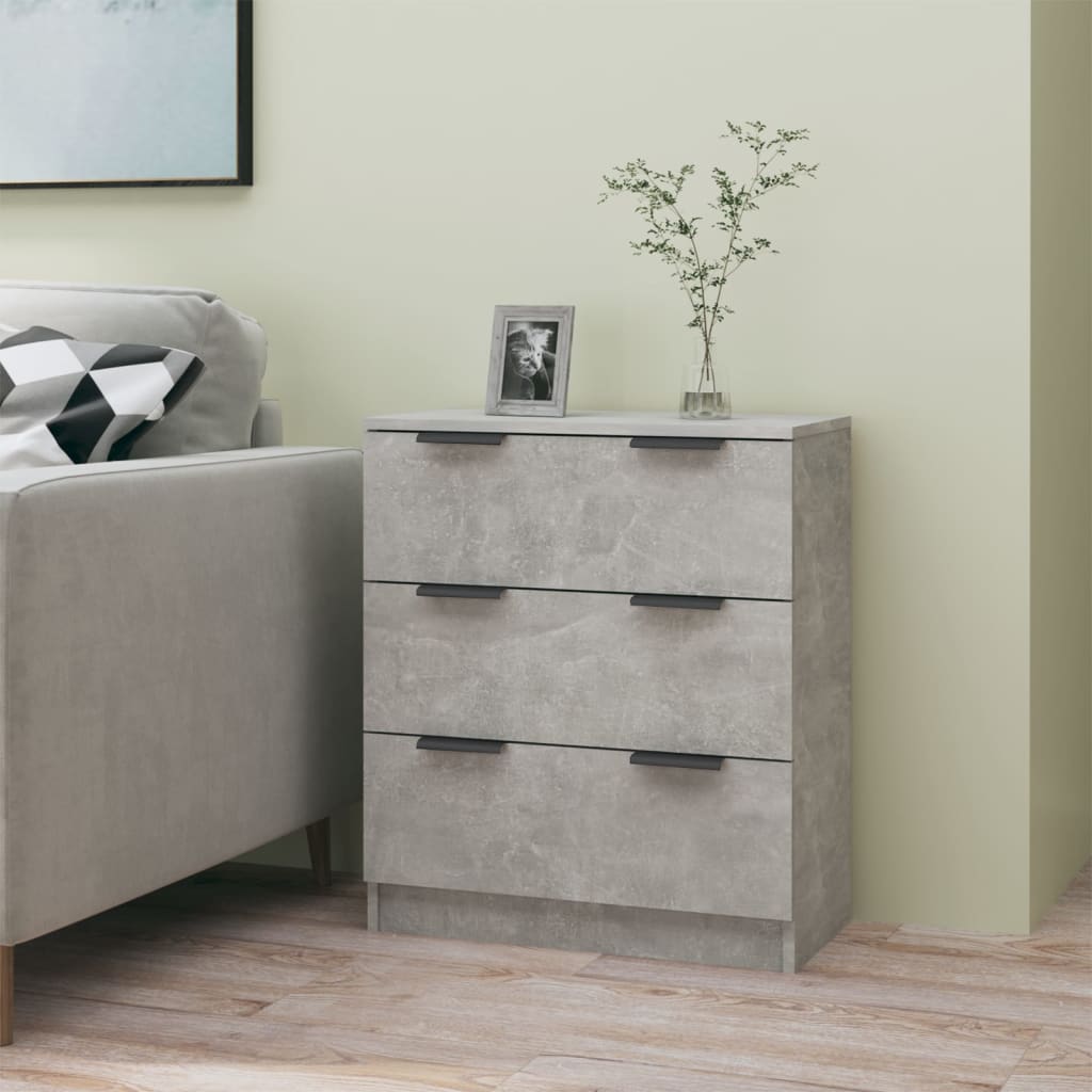 vidaXL Szafka, szarość betonu, 60x30x70 cm, materiał drewnopochodny