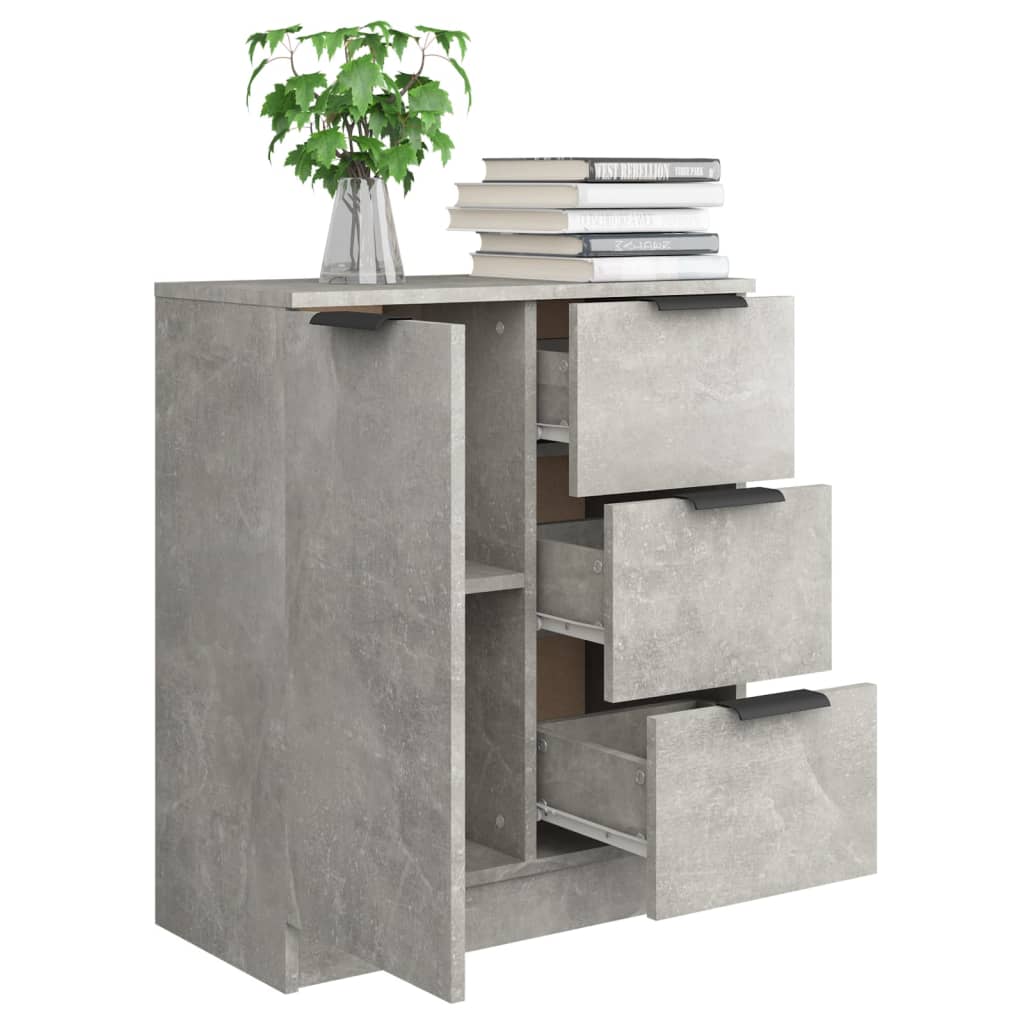 vidaXL Szafka, szarość betonu, 60x30x70 cm, materiał drewnopochodny